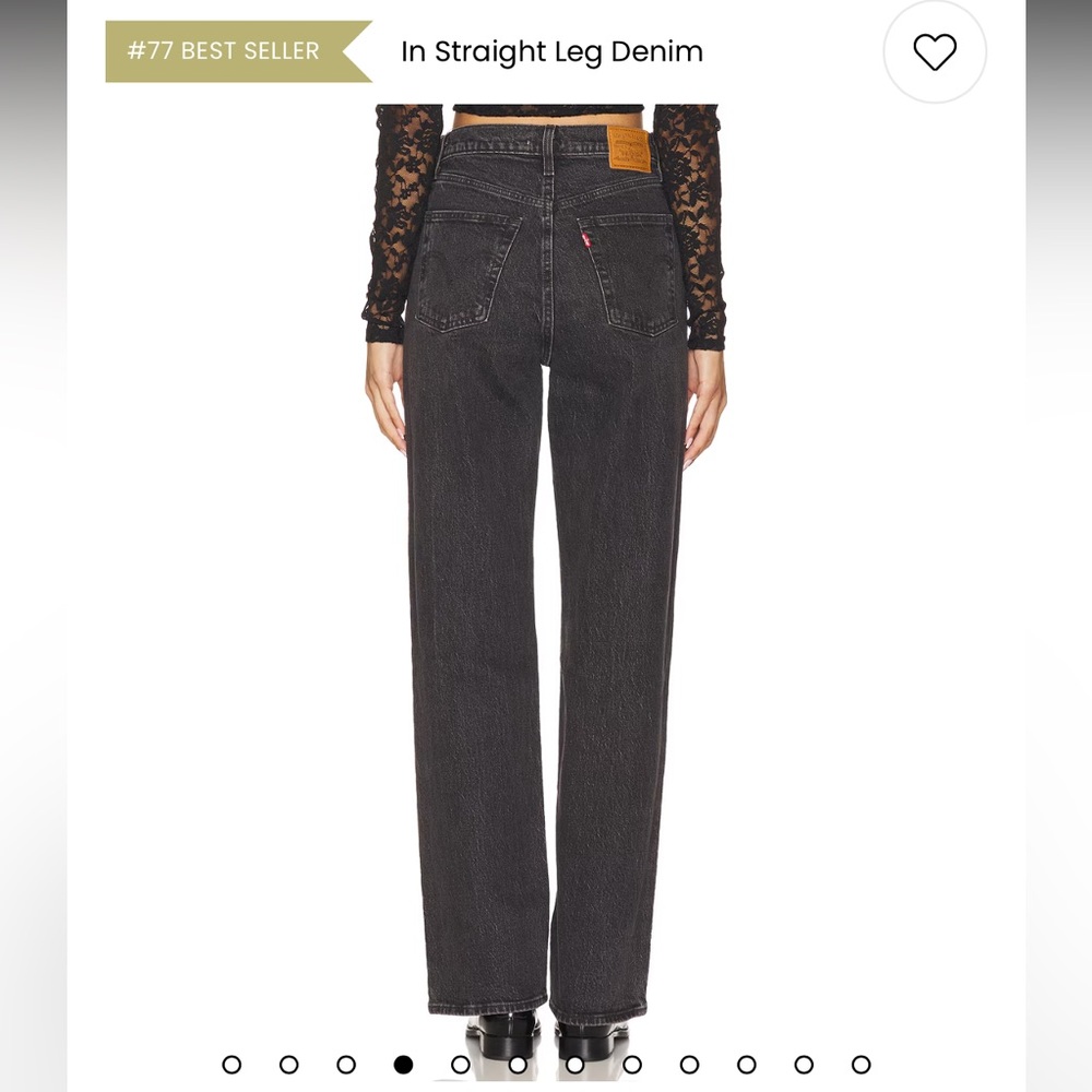 Levi's Black Ribcage Straight Ankle Jeans